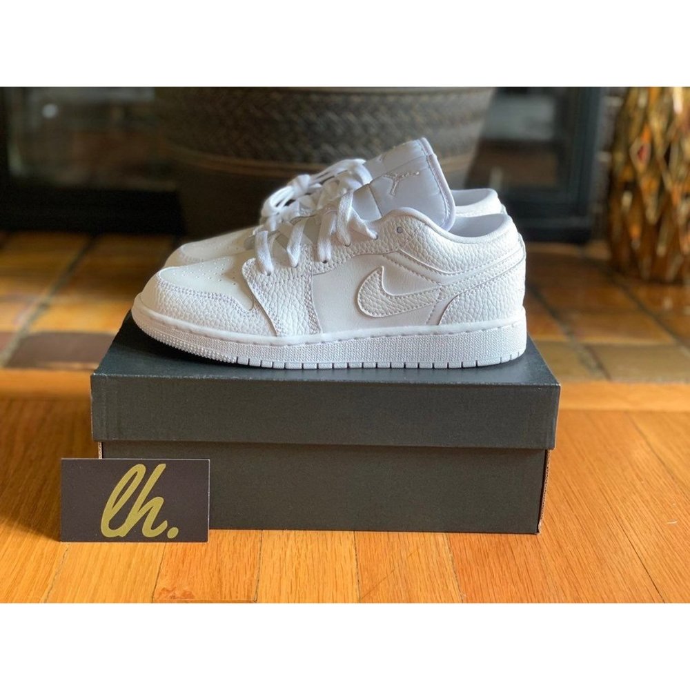 Size 4.5y Air Jordan 1 Low "Triple White"